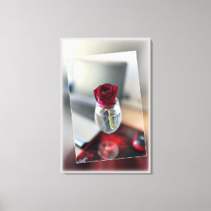 Toile Rose rouge foncé