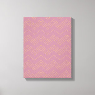Toile Rose, simple, moderne, cool, motif en zigzag tenda