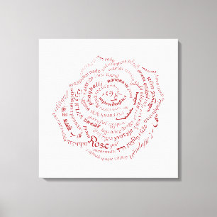 Toile Rose Word World Imprimer