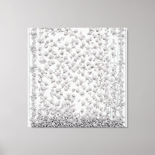 Toile Roses blanches A