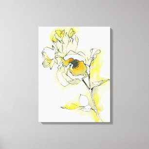 Toile Roses jaunes et blancs