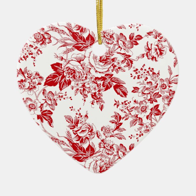 Toile Roses Keramikornament (Vorne)
