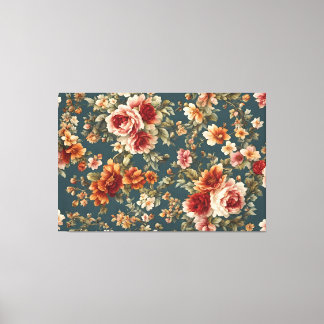 Toile Roses romantiques et belles fleurs