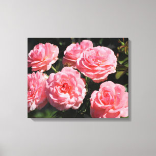 Toile Roses roses en fleur