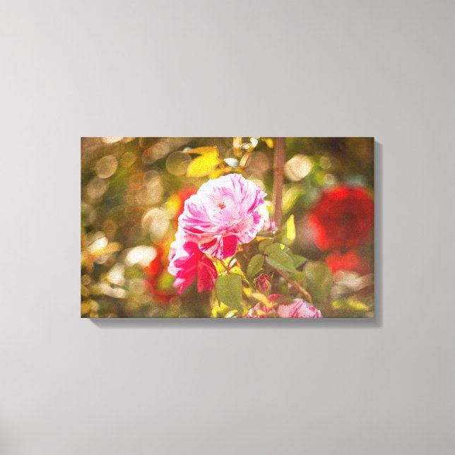 Toile Roses roses et roses rouges (Recto)