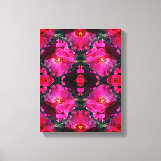 Toile Roses roses roses Florales Art Abstrait (Recto)