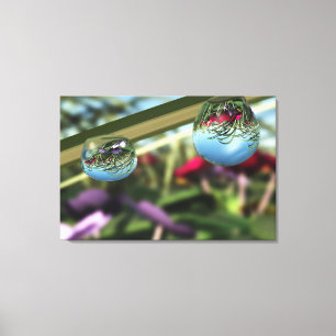 Toile Roses sur Raindrops Canvas Imprimer