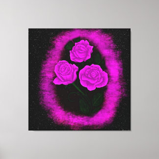 Toile Roses Vibrantes