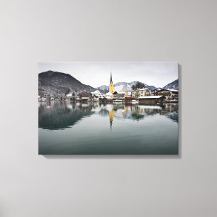 Toile Rottach-Egern chez le Tegernsee, Bavière en hiver