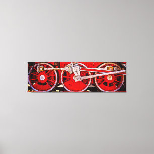 Toile Roues de train à vapeur vintage