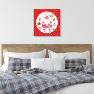 Toile Rouge du Père Noël scandinave