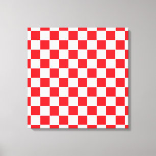 Toile Rouge et blanc Checkered