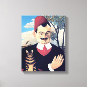 Toile Rousseau - Portrait de Pierre Loti Homme au chat