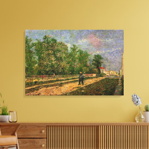 Toile Route de Paris avec un paysan par Vincent van Gogh