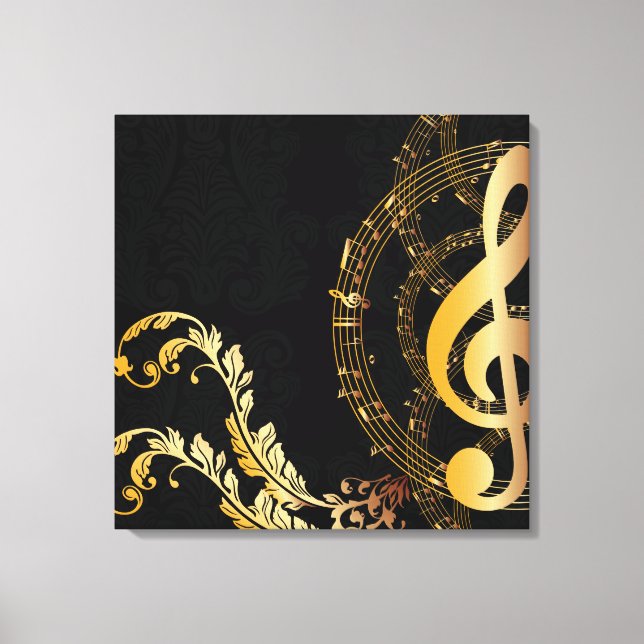 Toile Royal Music Note or noir (Recto)