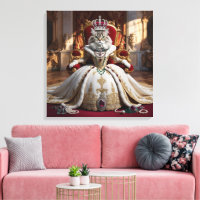 Royal Pet Queen Portrait - Art numérique luxueux
