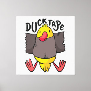 Toile Ruban Canard Drôle