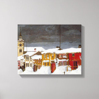 Toile Rue à Røros en Hiver Maison à granges Harald Sohlb