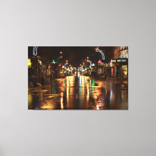 Toile Rue de la ville la nuit