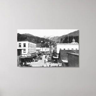 Toile Rue de mission de pont en vapeurs dedans