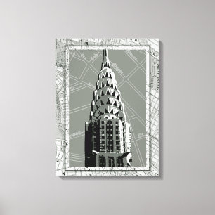 Toile Rues de New York avec l'Empire State Building