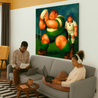 Toile Rugby - Large Wrapped Canvas Art Print