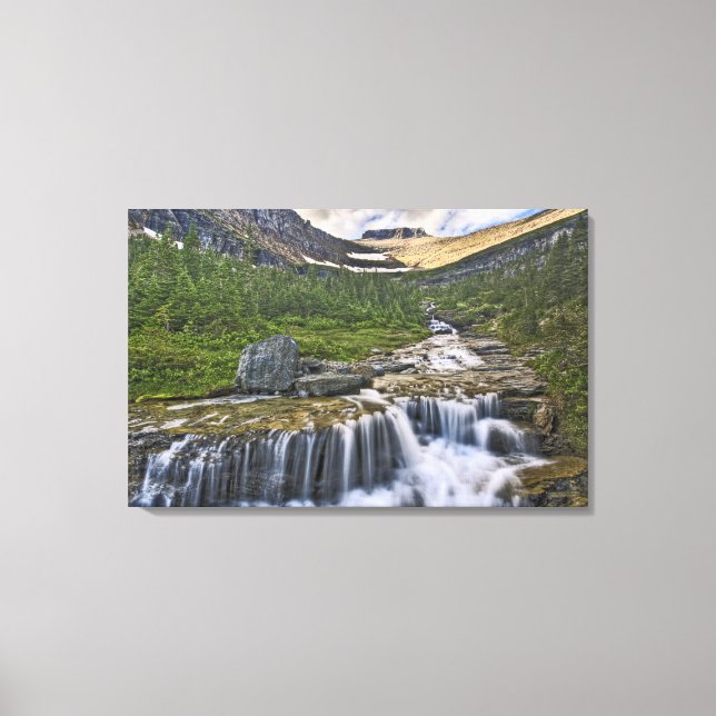 Toile ruisseau en cascade, parc national des Glaciers, (Recto)