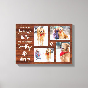 Toile Rustique Personnalisé Pet Memorial Photo Collage C