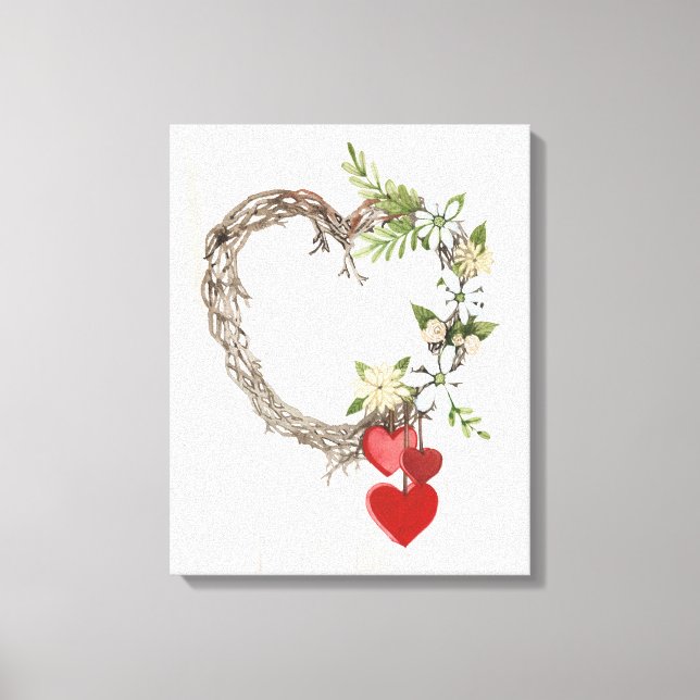 Toile Rustique Valentine Heart Wreath II (Recto)