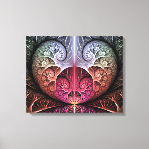 Toile Rythme cardiaque, art fractal de fantaisie surréal