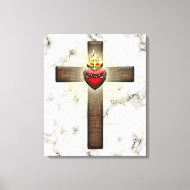 Toile Sacred Heart de Jésus-Cross (Recto)