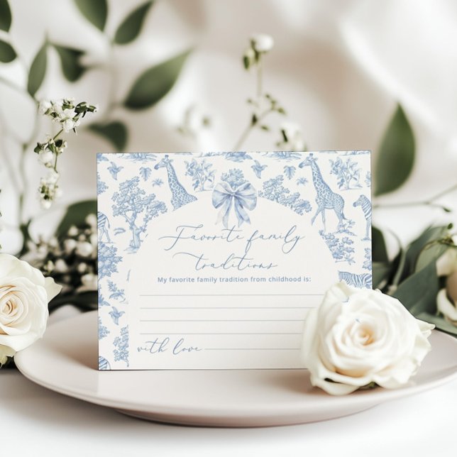 Toile Safari Favorite Family Traditions Karte (Von Creator hochgeladen)