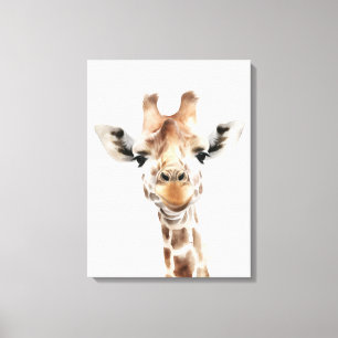 Toile Safari Giraffe Wall Art