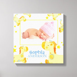 Toile Safari Giraffes Nursery Baby Photo