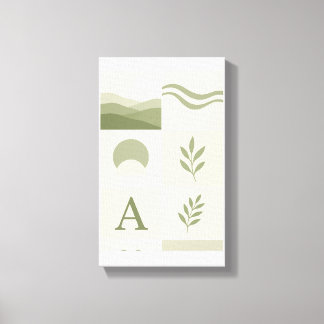 Toile Sage Green Minimalist Abstract Wall Art