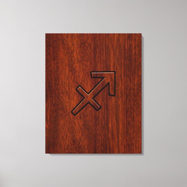 Toile Sagittarius Zodiac Connexion style acajou (Recto)