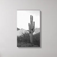 Saguaro Cactus Sonoran Desert B&W Photo Art Imprim