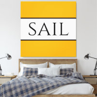 SAIL Bright Golden Yellow White Summer Stripes