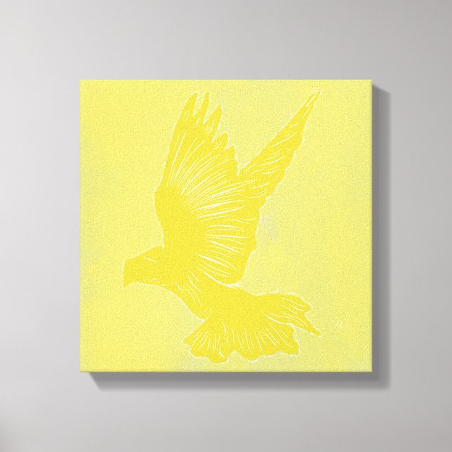 Toile Saint Esprit Dove Design Abstrait - Jaune (Recto)