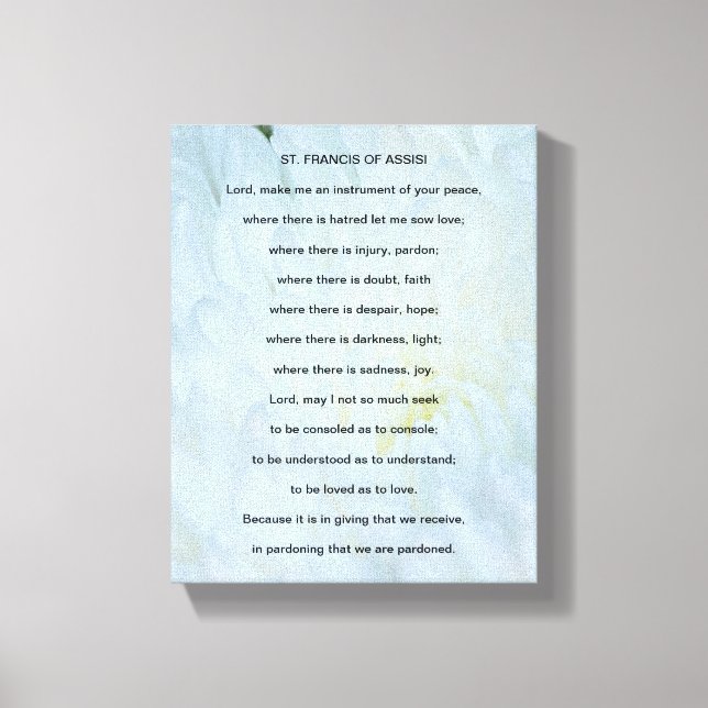 Toile Saint François d'Assise (Recto)