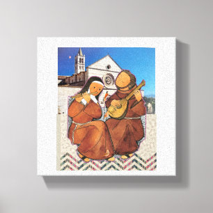 Toile Saint François et Saint Clare d'Assise