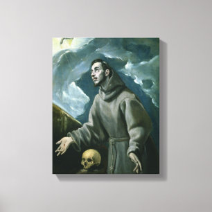 Toile Saint François recevant la Stigmata (huile sur toi