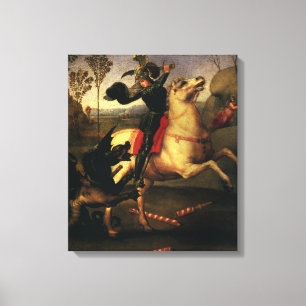 Toile Saint George combattre le dragon par Raphael Sanzi