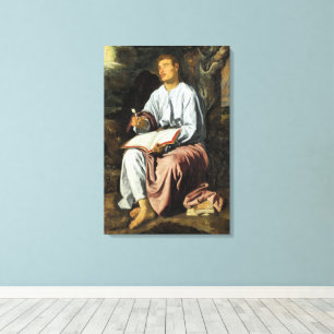 Toile Saint Jean à Patmos, beaux-arts,