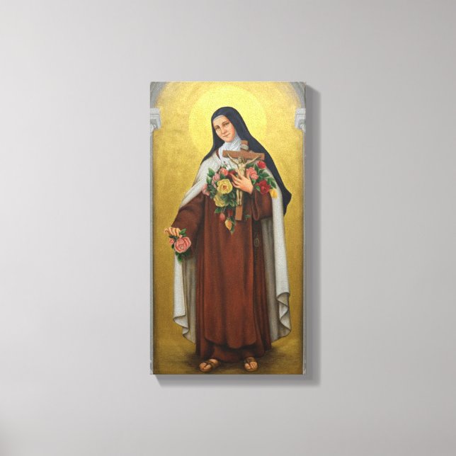 Toile Saint-Thérèse de l'Enfant Jésus carmélite catholiq (Recto)