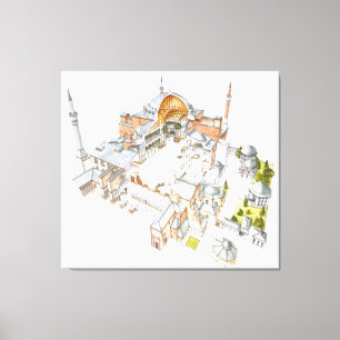 Toile Sainte Sophie. Istanbul Turquey.