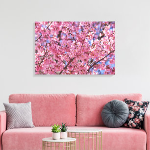 Toile Sakura Pink Cherry Blossom Sky