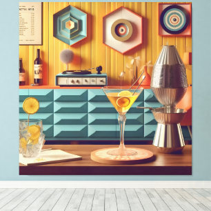 Toile Salle de fête Rétro Futuriste Atomique du Milieu d