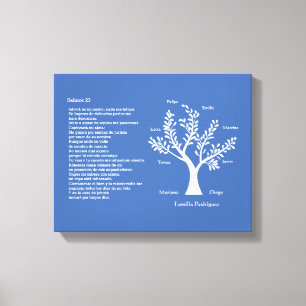Toile Salmos 23 - Arbre généalogique du psaume 23,