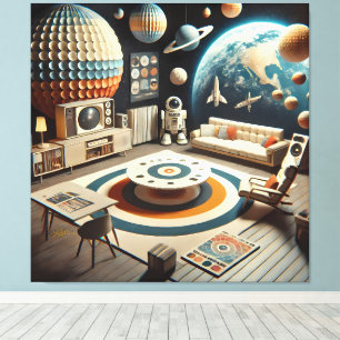 Toile Salon de jeu pour enfants de l'ère spatiale futuri